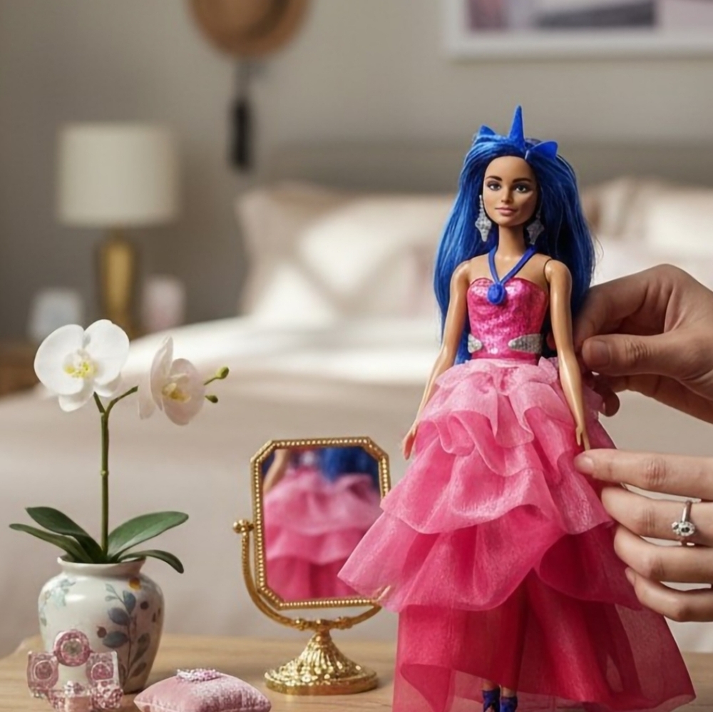 Barbie 65th Anniversary Unicorn Doll Inspired By "Touch of Magic Series" TV Show - Picture 5 of 14